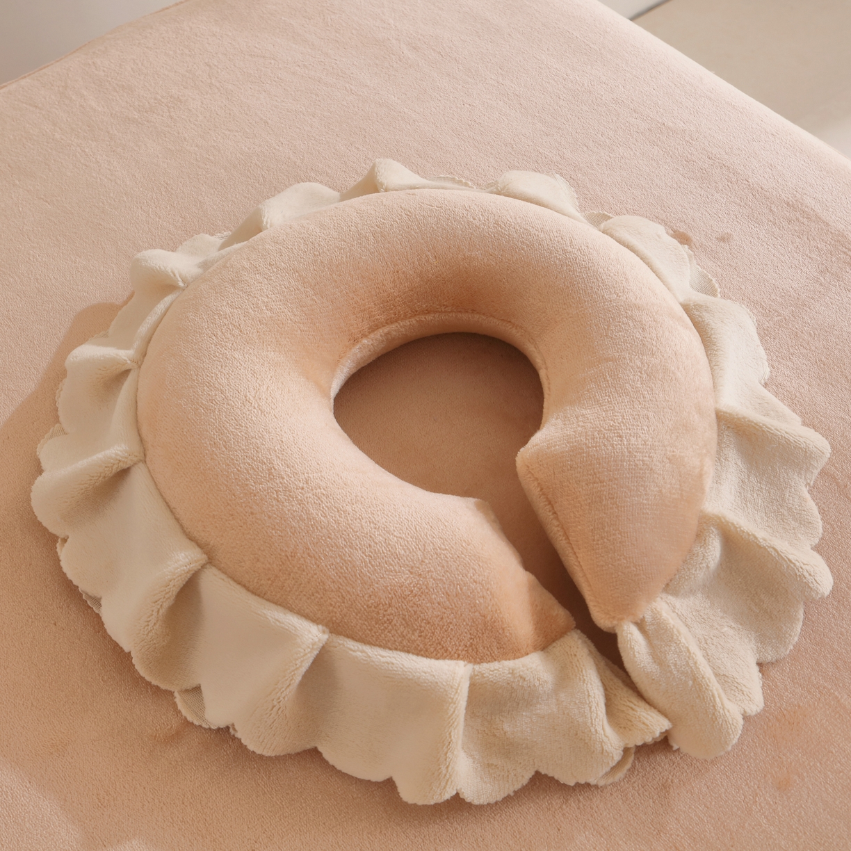 91家纺网 家纺一手货源 找家纺 千姿坊美容床罩 2025新款秋冬加厚保暖牛奶绒美容床罩四件套美容院养生馆专用 叶语悠然-卡其