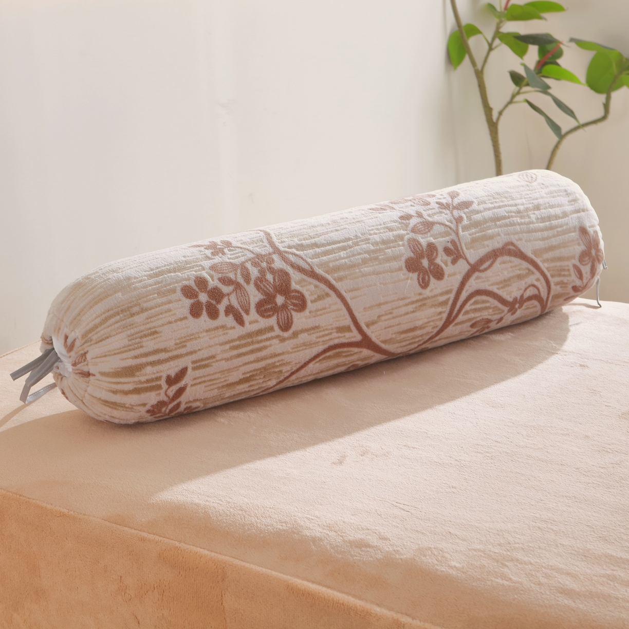 91家纺网 家纺一手货源 找家纺 千姿坊美容床罩 2025新款秋冬加厚保暖牛奶绒美容床罩四件套美容院养生馆专用 叶语悠然-卡其