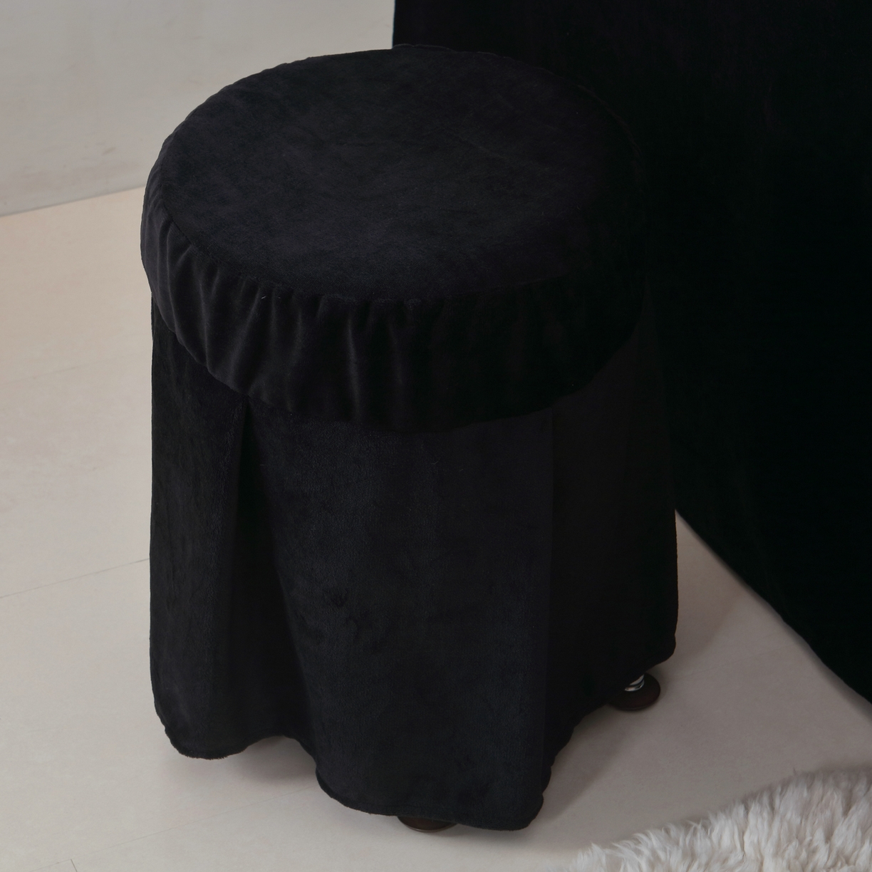 91家纺网 家纺一手货源 找家纺 千姿坊美容床罩 2025新款秋冬加厚保暖牛奶绒美容床罩四件套美容院养生馆专用 夜半花香-黑色