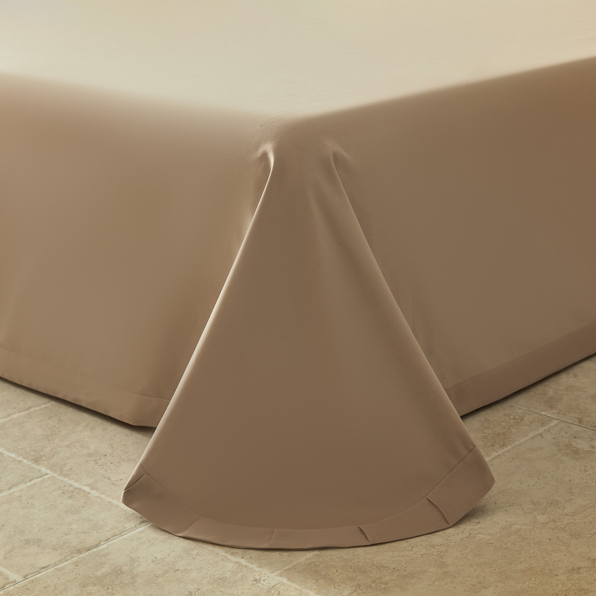 91家纺网 家纺一手货源 找家纺 洺兰家居 2026年新疆长绒棉100支秋冬款轻磨毛加厚保暖工艺款四件套床上用品 羽纱-卡其