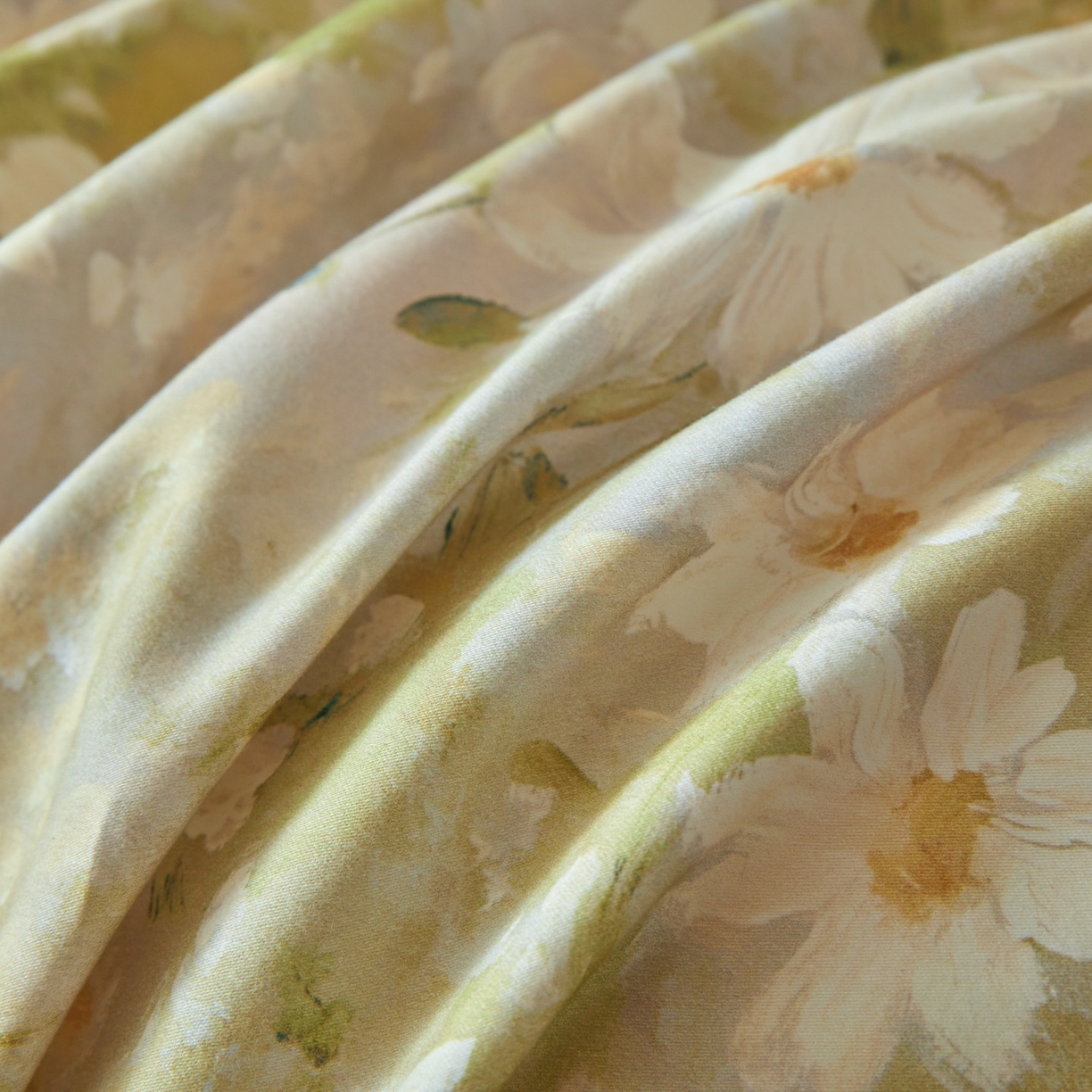 91家纺网 家纺一手货源 找家纺 洺兰家居 2026年新疆长绒棉100支秋冬款轻磨毛加厚保暖工艺款四件套床上用品 栀子花开-绿