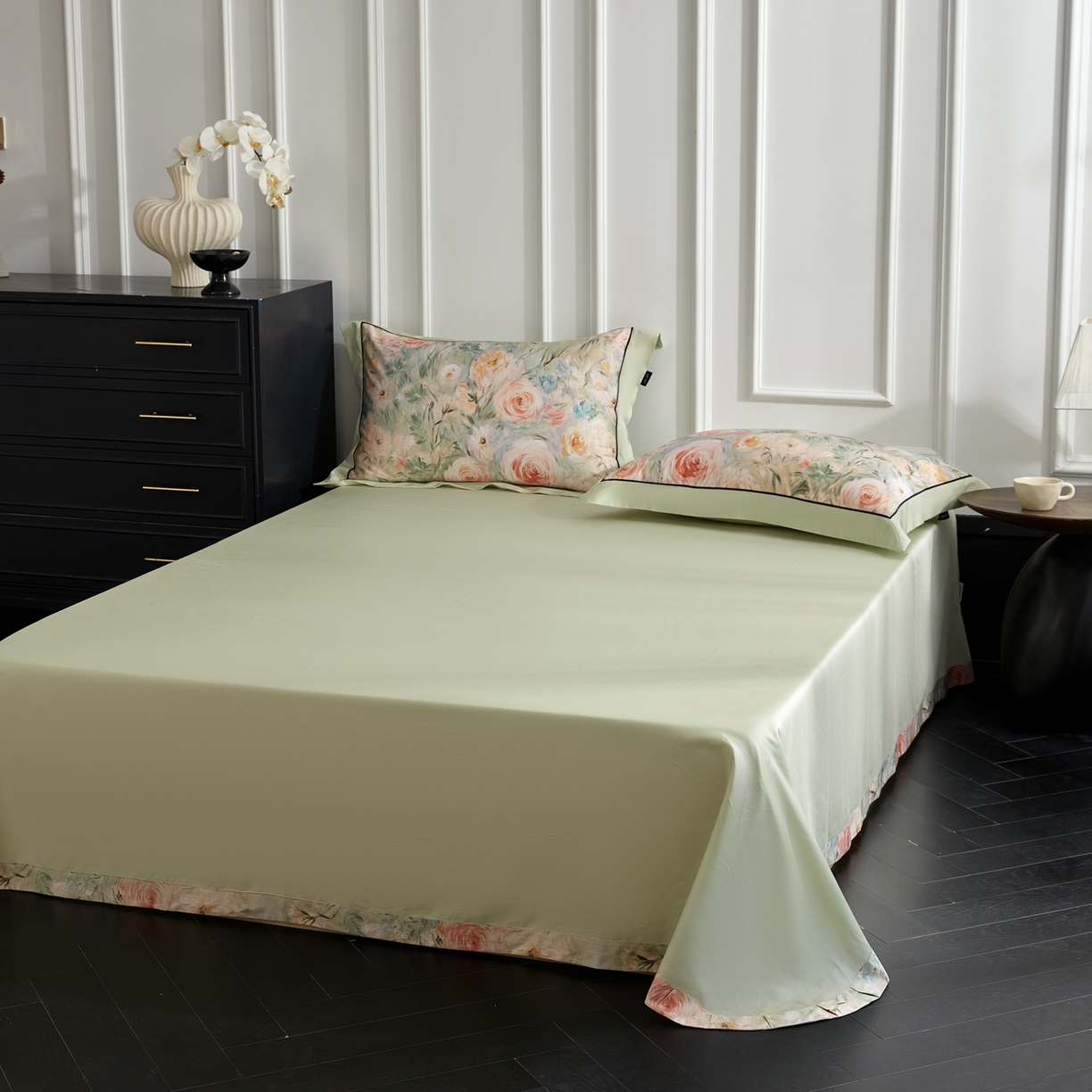 91家纺网 家纺一手货源 找家纺 （总）洺兰家居 2026年新疆长绒棉100支天丝棉高端工艺款床单床笠四件套床上用品