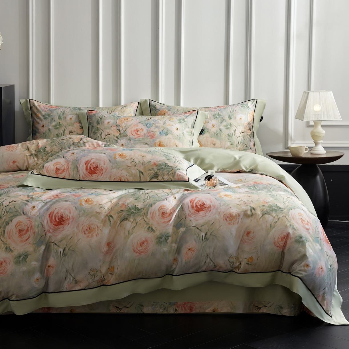 91家纺网 家纺一手货源 找家纺 （总）洺兰家居 2026年新疆长绒棉100支天丝棉高端工艺款床单床笠四件套床上用品