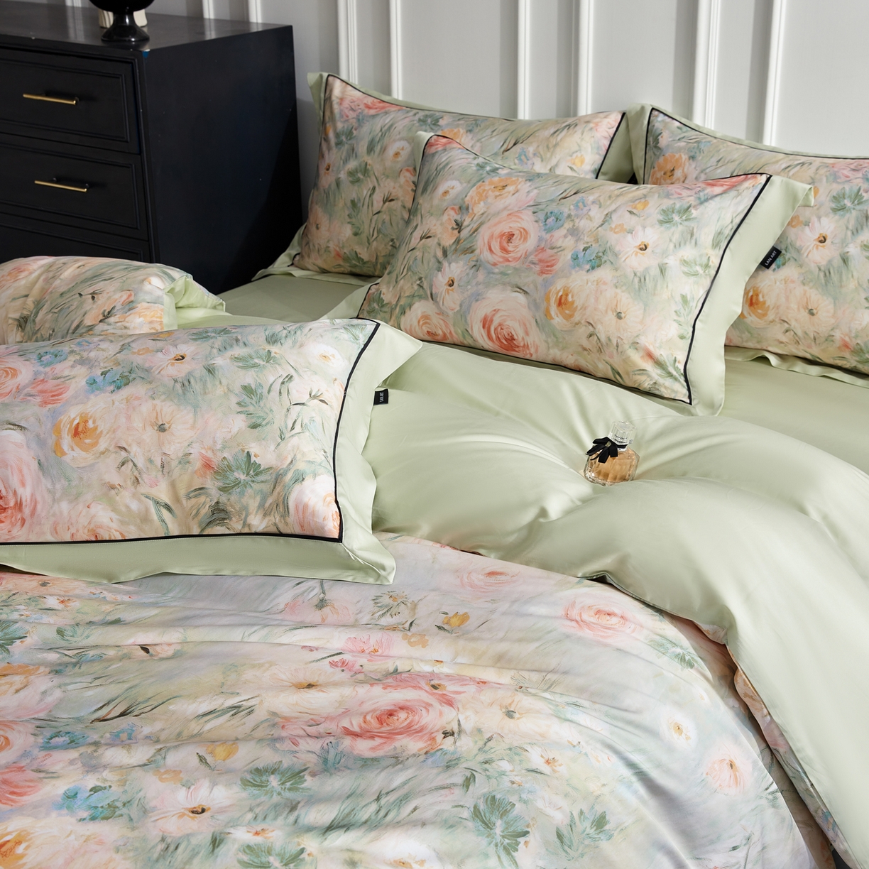 91家纺网 家纺一手货源 找家纺 （总）洺兰家居 2026年新疆长绒棉100支天丝棉高端工艺款床单床笠四件套床上用品