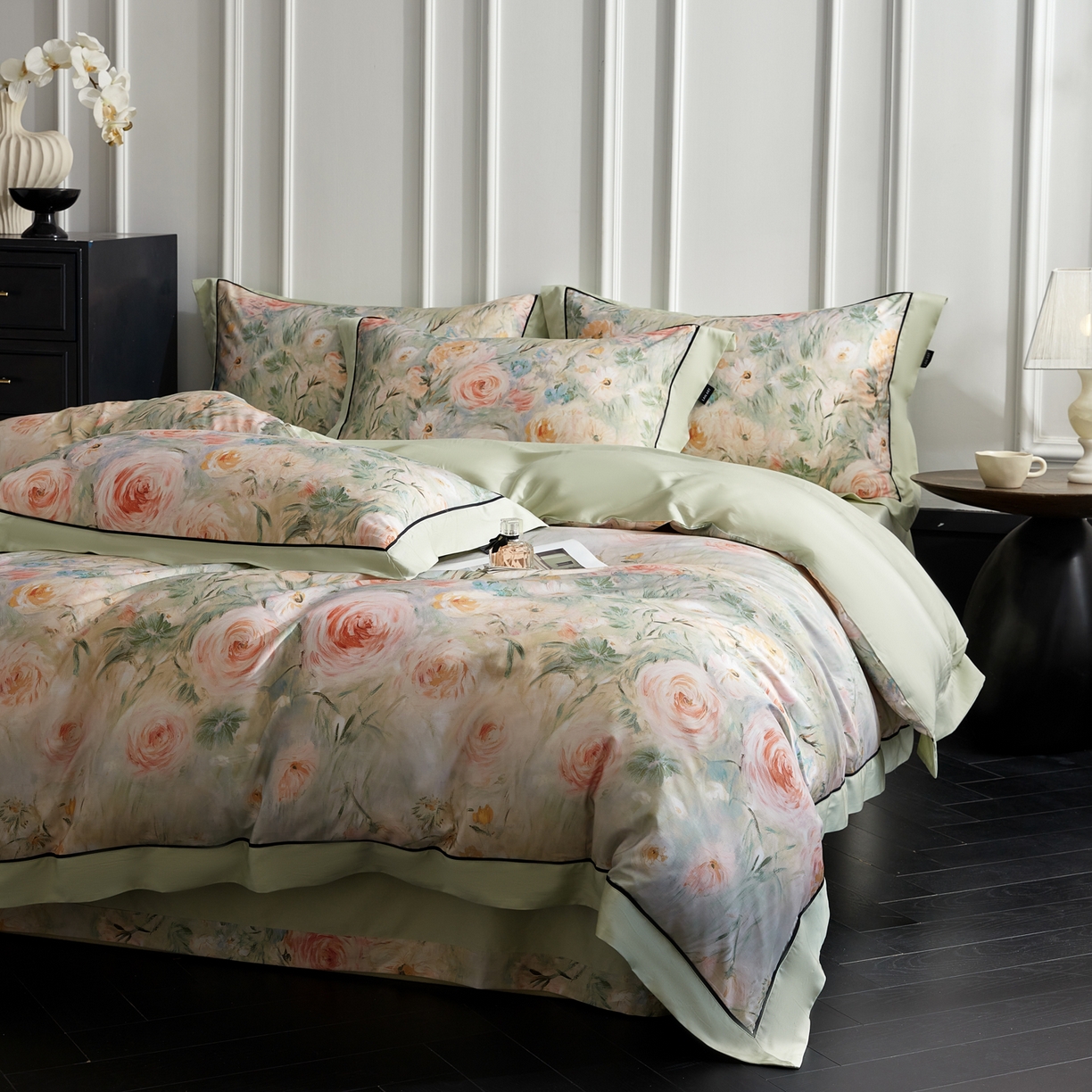 91家纺网 家纺一手货源 找家纺 （总）洺兰家居 2026年新疆长绒棉100支天丝棉高端工艺款床单床笠四件套床上用品