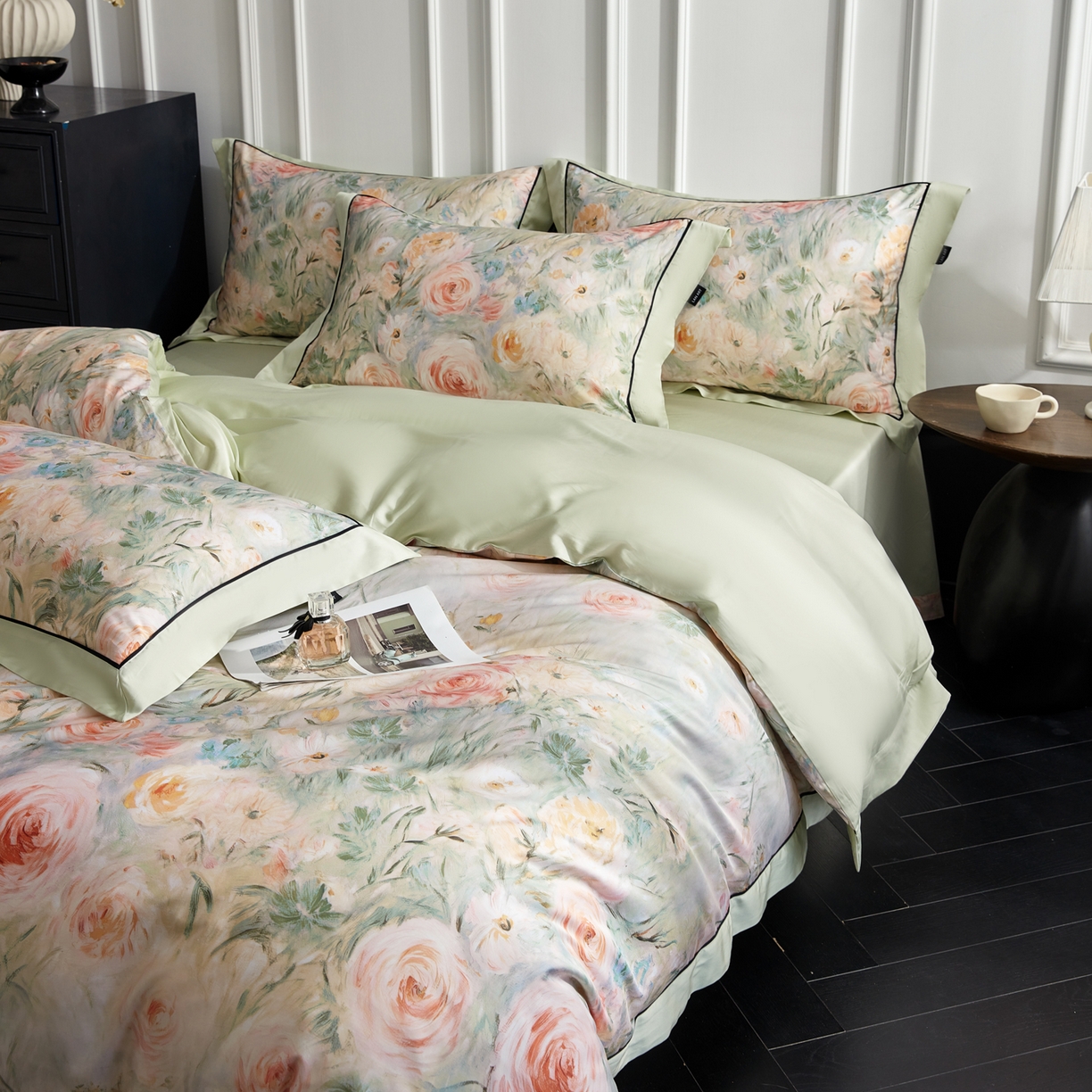 91家纺网 家纺一手货源 找家纺 （总）洺兰家居 2026年新疆长绒棉100支天丝棉高端工艺款床单床笠四件套床上用品