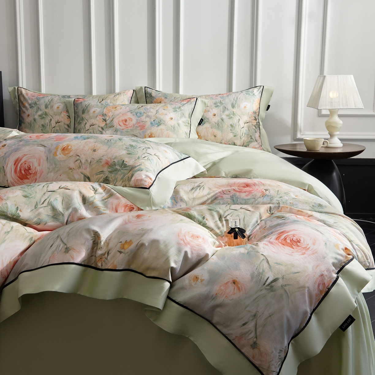 91家纺网 家纺一手货源 找家纺 （总）洺兰家居 2026年新疆长绒棉100支天丝棉高端工艺款床单床笠四件套床上用品