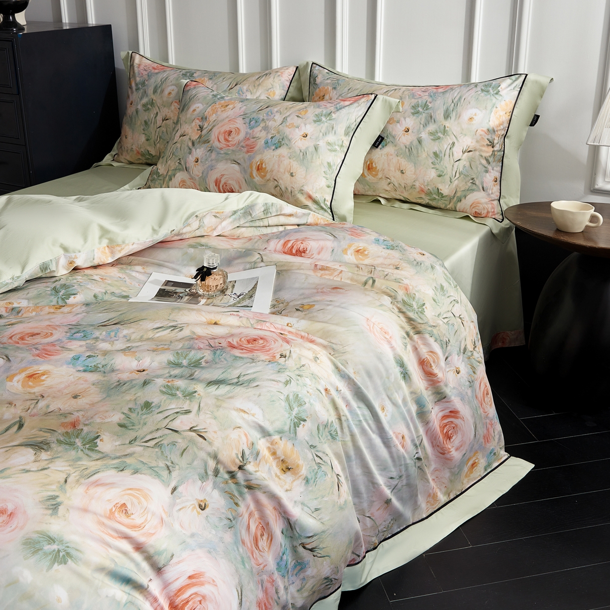 91家纺网 家纺一手货源 找家纺 （总）洺兰家居 2026年新疆长绒棉100支天丝棉高端工艺款床单床笠四件套床上用品