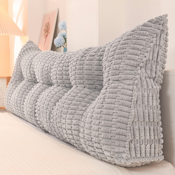 91家纺网 家纺一手货源 找家纺 碧尔家居 2025新款时尚床头靠枕护腰大靠背榻榻米三角靠垫飘窗看书加厚软包防撞免洗 蓝色