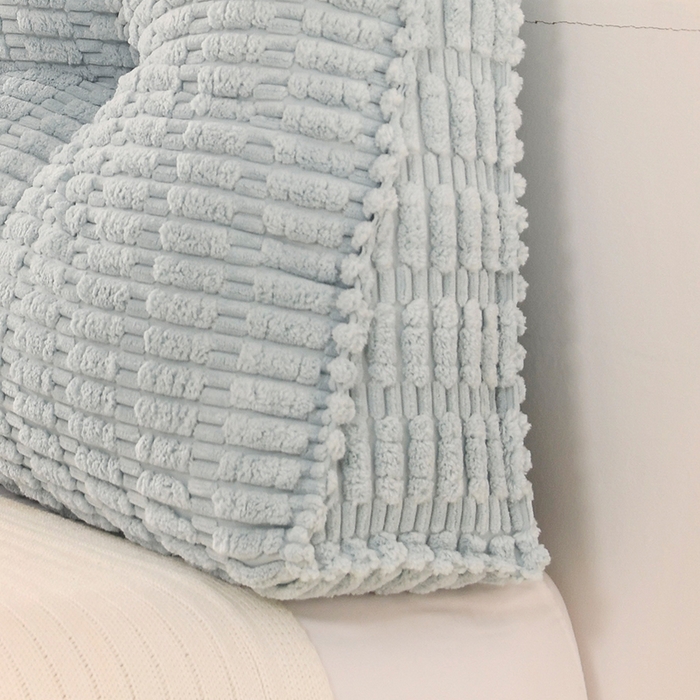 91家纺网 家纺一手货源 找家纺 碧尔家居 2025新款时尚床头靠枕护腰大靠背榻榻米三角靠垫飘窗看书加厚软包防撞免洗 天蓝