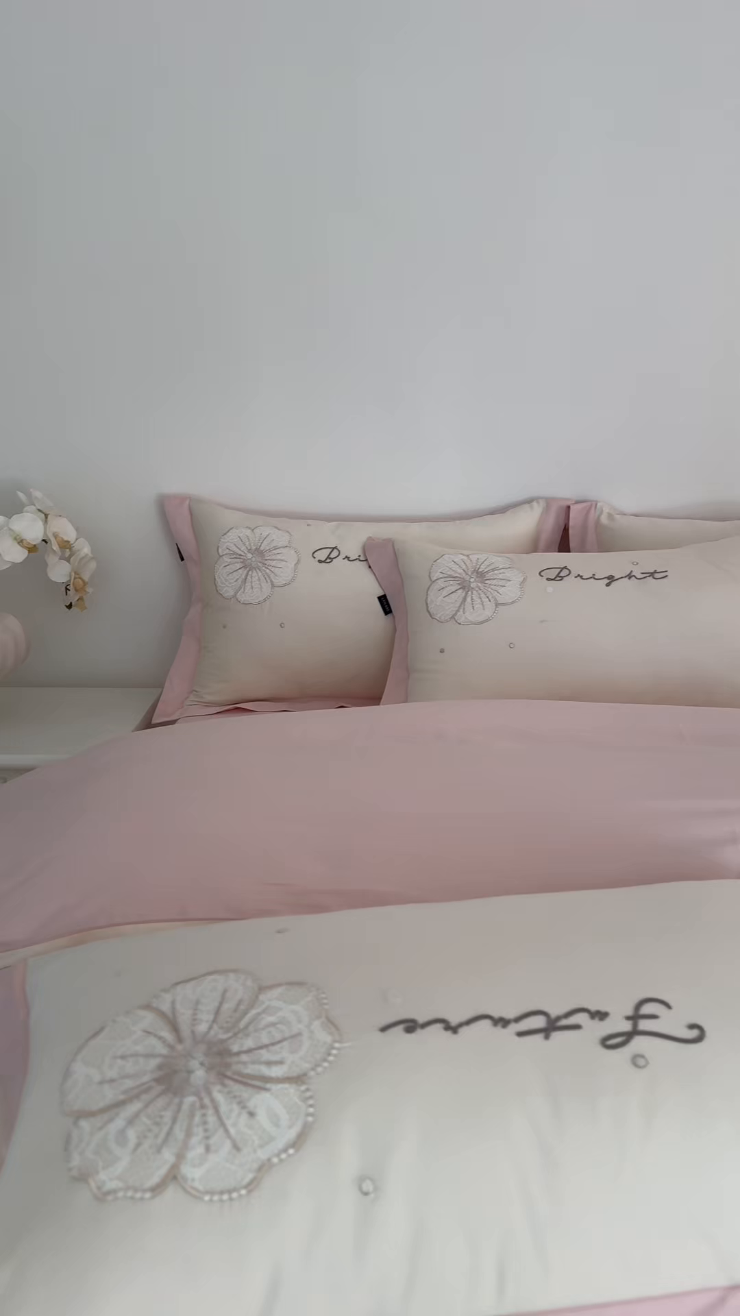 91家纺网 家纺一手货源 找家纺 洺兰家居 2026年新疆长绒棉100支刺绣款绣花工艺款法式四件套 云岚 云岚-米