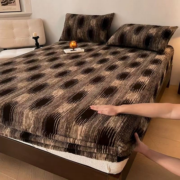 乐窝家纺仓储 2025新款250g高克重美拉德兔毛绒兔兔绒牛奶绒单床笠床笠三件套床罩  【床笠日销50单，优惠2-5元】 轮回