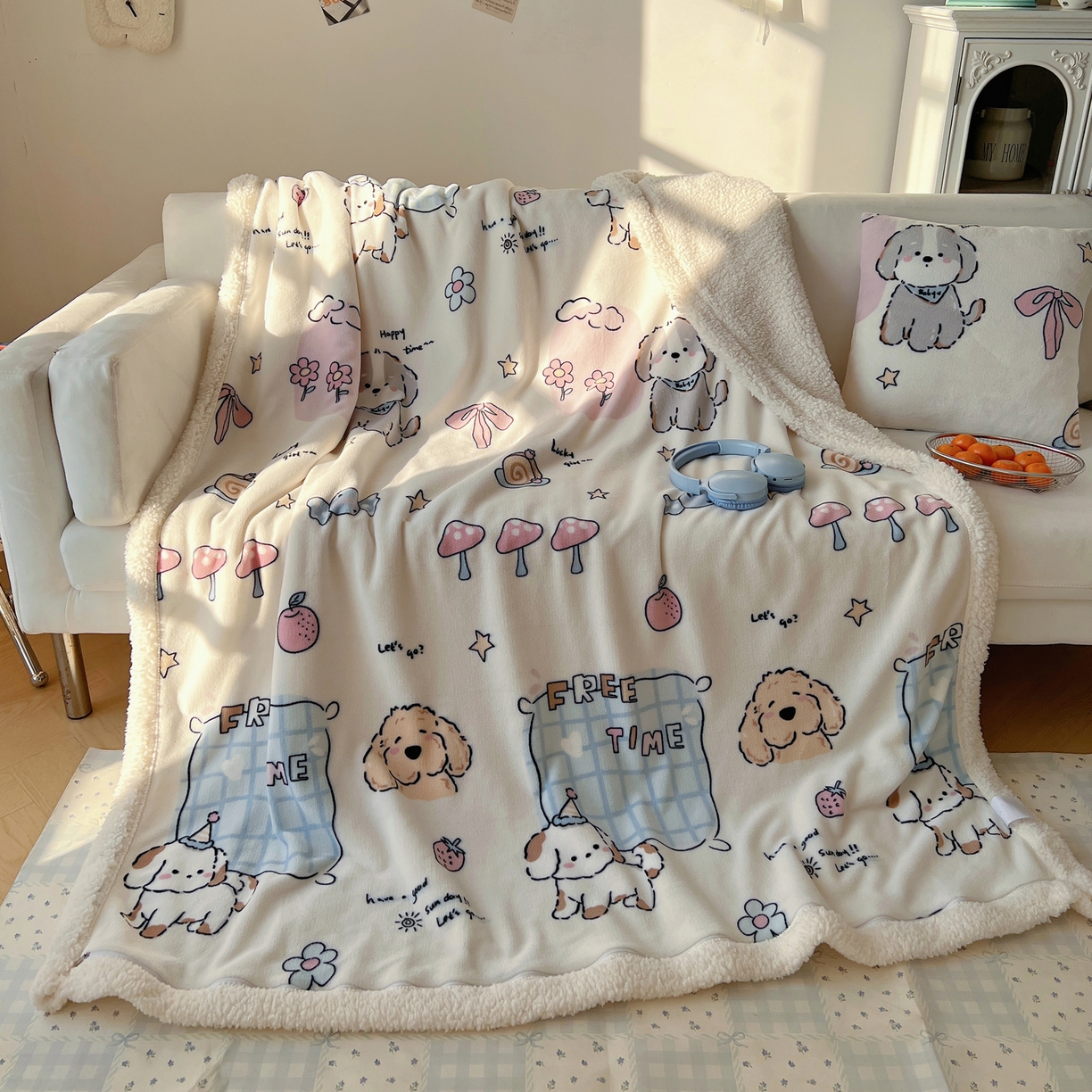 91家纺网 家纺一手货源 找家纺 （总）耀悦家纺 2025新款高克重拉链多用羊羔绒毛毯牛奶绒抱枕枕芯