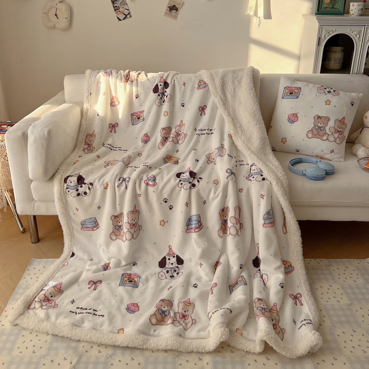 91家纺网 家纺一手货源 找家纺 （总）耀悦家纺 2025新款高克重拉链多用羊羔绒毛毯牛奶绒抱枕枕芯