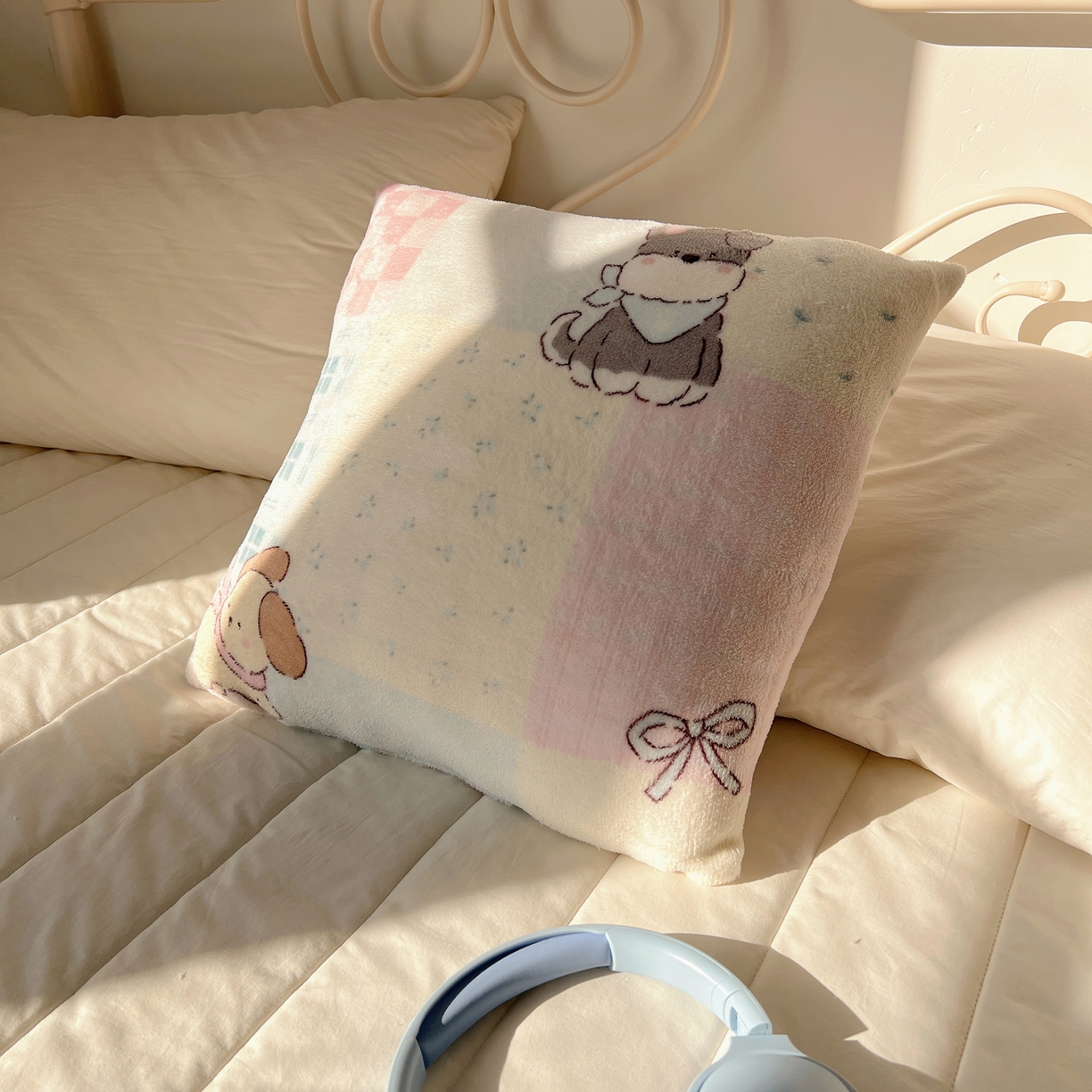 91家纺网 家纺一手货源 找家纺 （总）耀悦家纺 2025新款高克重拉链多用羊羔绒毛毯牛奶绒抱枕枕芯