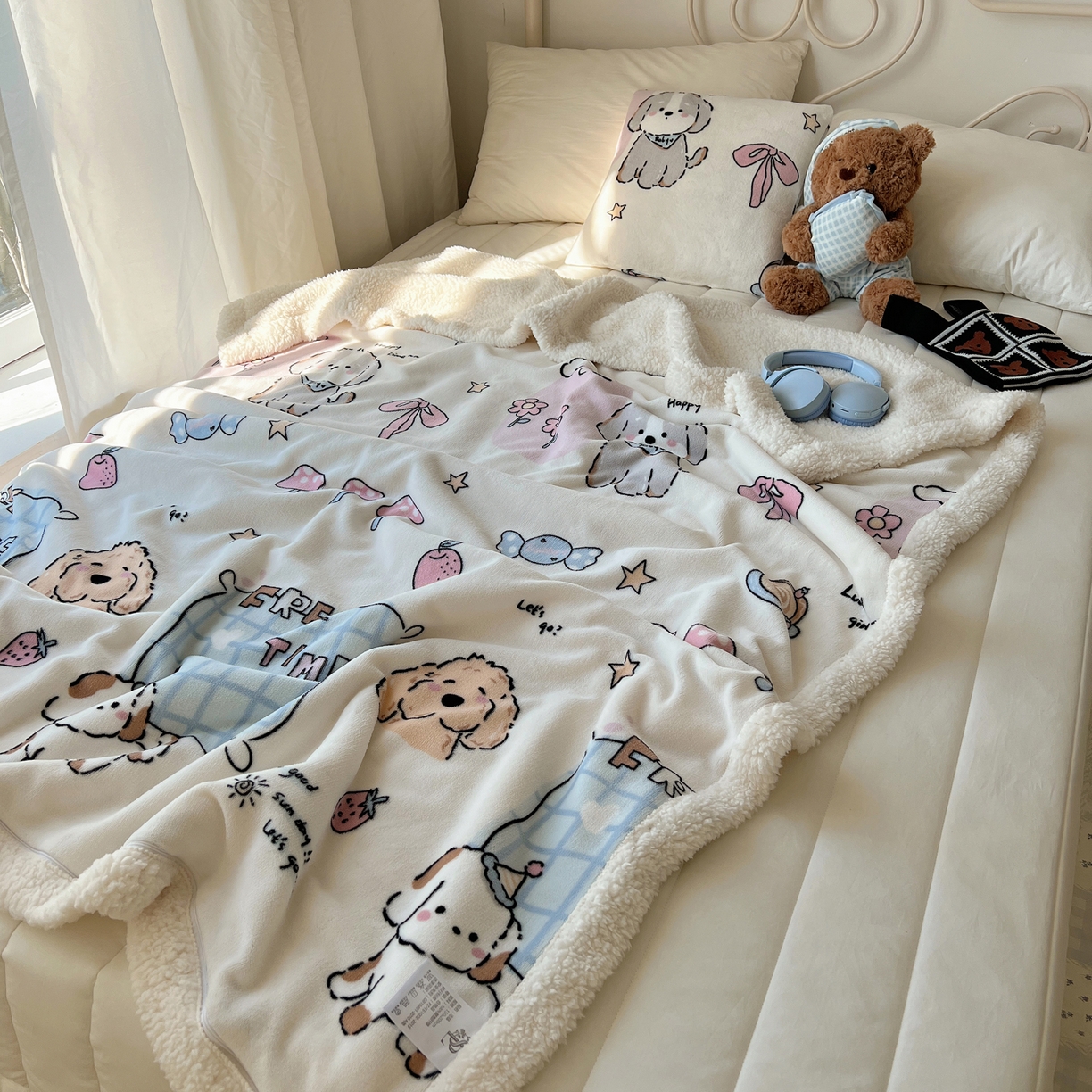 91家纺网 家纺一手货源 找家纺 耀悦家纺 2025新款高克重拉链多用羊羔绒毛毯牛奶绒抱枕枕芯 春日计划