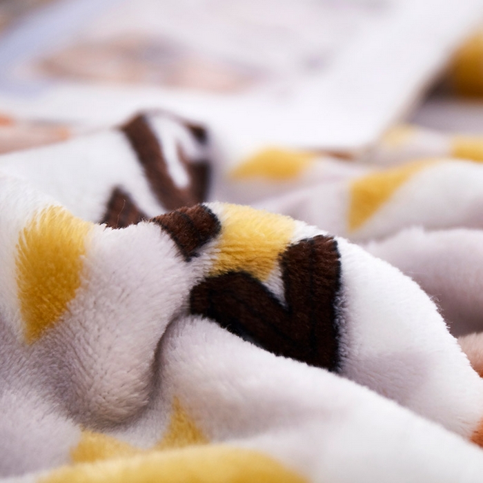 91家纺网 家纺一手货源 找家纺 肖恩毯业 2025新款印花雪貂绒毛毯沙发盖毯午睡毯子 千鸟格