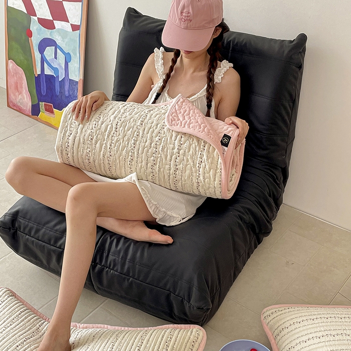 91家纺网 家纺一手货源 找家纺 金绣美居 2025新款全棉婴儿绒包边款四季盖毯可铺可盖高温水洗毯床盖三件套 夏有乔木