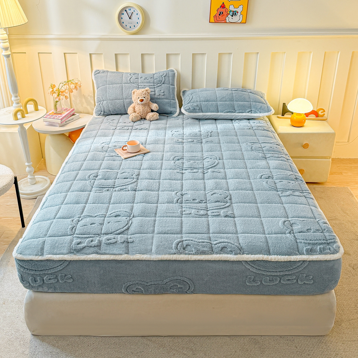 91家纺网 家纺一手货源 找家纺 （总）予梦家纺 2025新款塔芙绒夹棉床笠单床笠