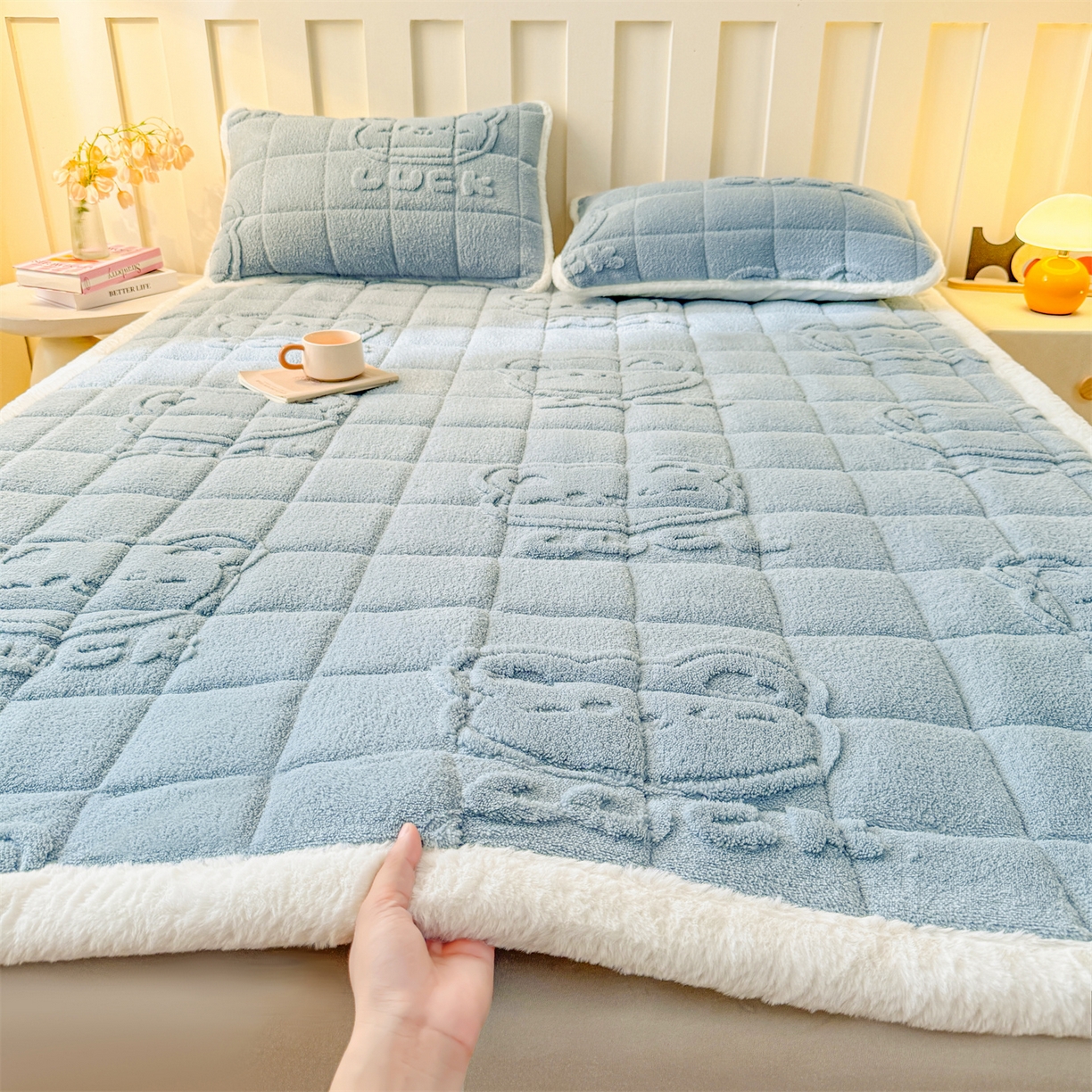 91家纺网 家纺一手货源 找家纺 （总）予梦家纺 2025新款塔芙绒床护垫床垫保护套