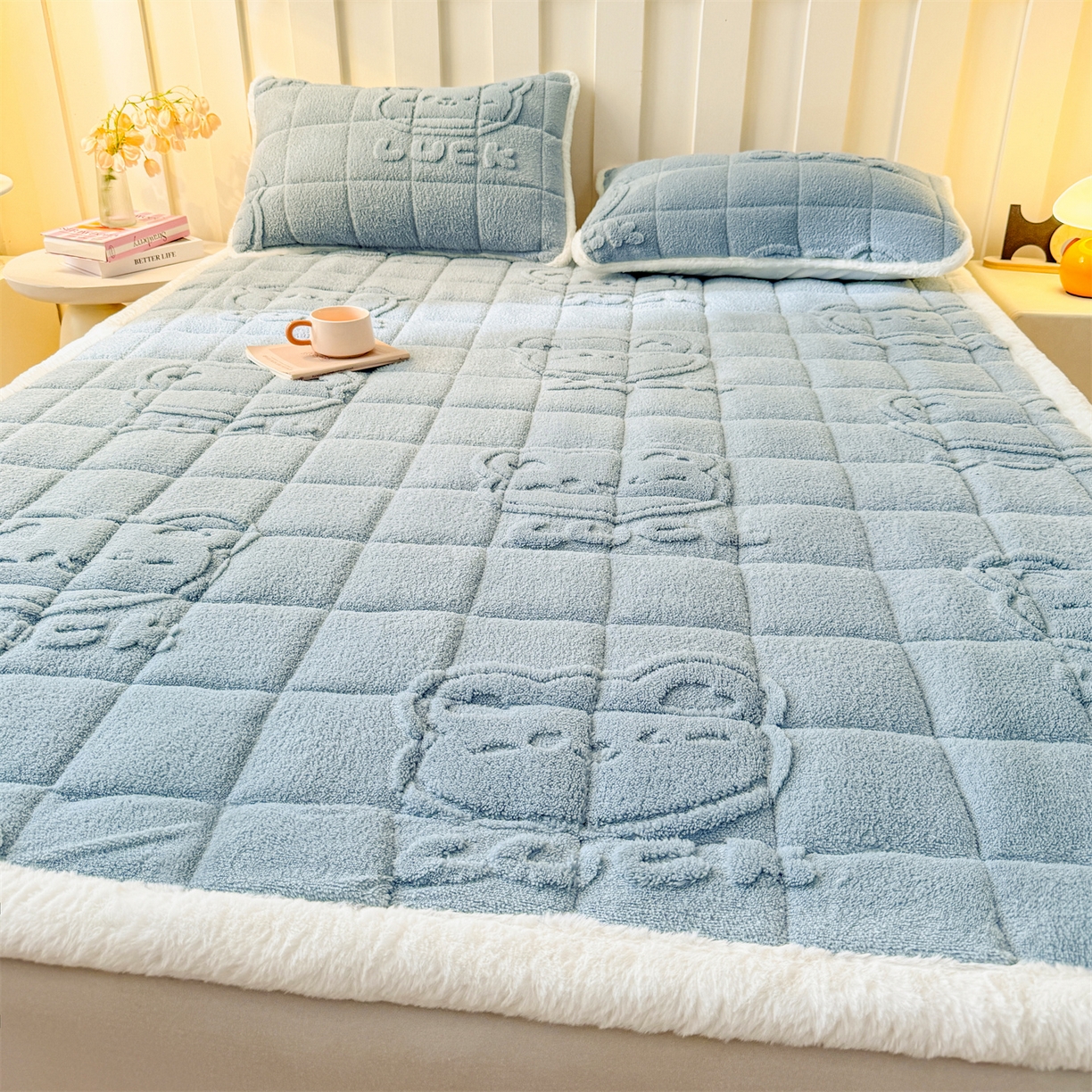 91家纺网 家纺一手货源 找家纺 （总）予梦家纺 2025新款塔芙绒床护垫床垫保护套