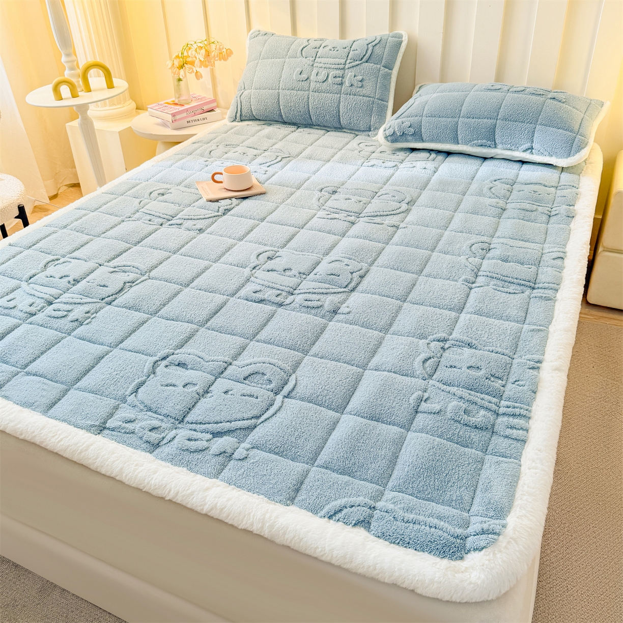 91家纺网 家纺一手货源 找家纺 （总）予梦家纺 2025新款塔芙绒床护垫床垫保护套