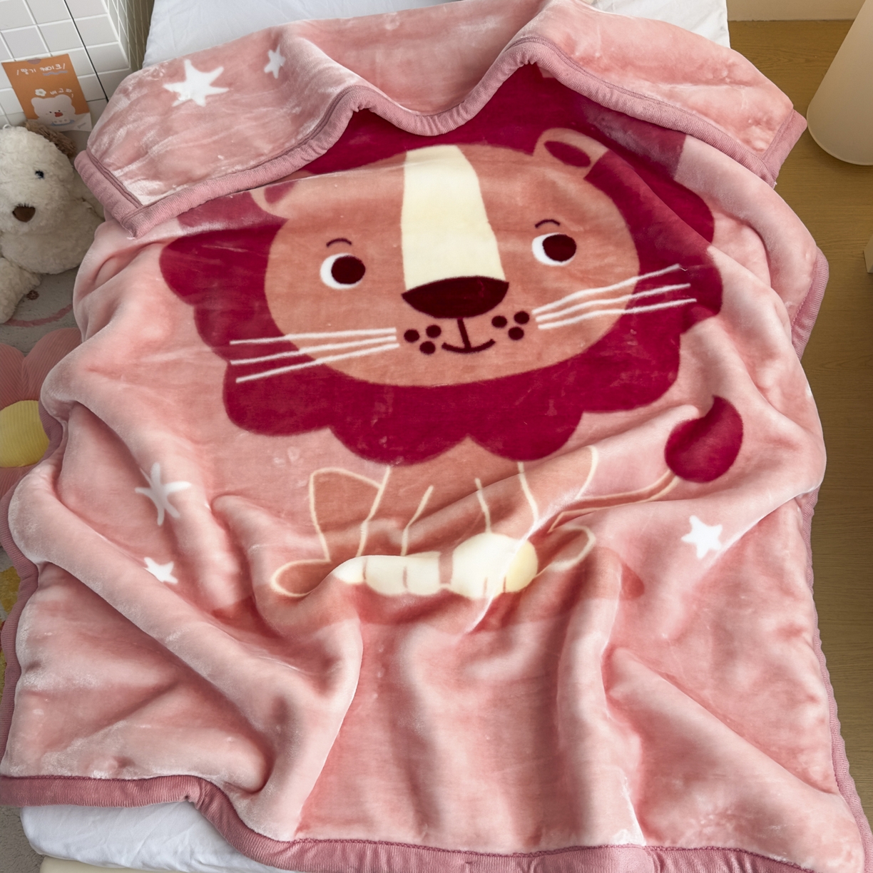 91家纺网 家纺一手货源 找家纺 爱彼家纺 2025冬季新款拉舍尔童毯毛毯毯子-系列二 拉舍尔童毯-暖阳西子04卡琪