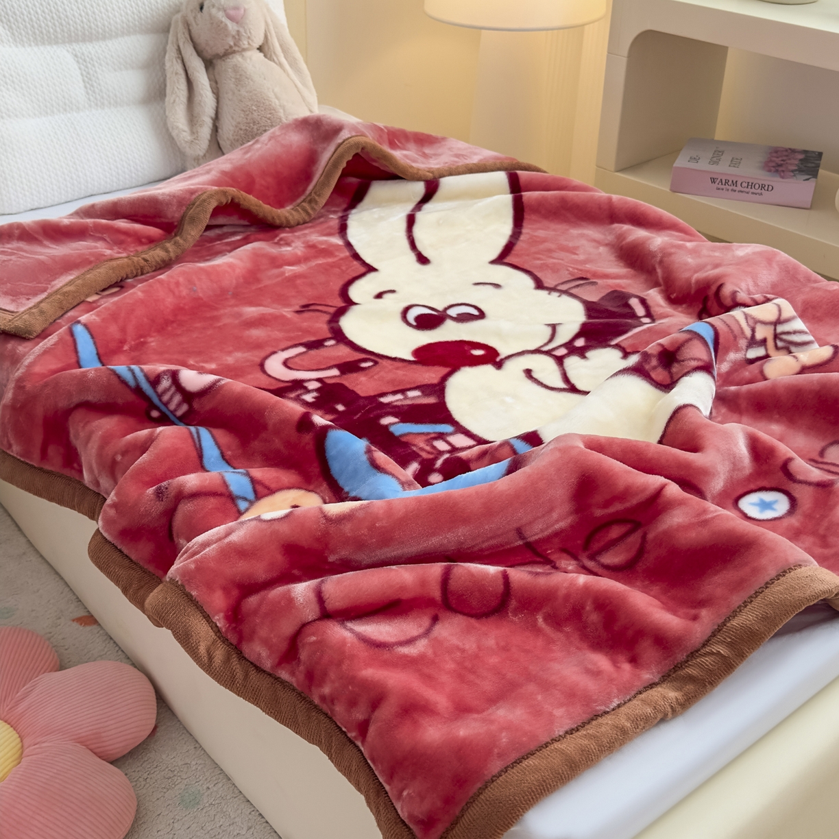 91家纺网 家纺一手货源 找家纺 爱彼家纺 2025冬季新款拉舍尔童毯毛毯毯子-系列二 拉舍尔童毯-01宝妈带娃