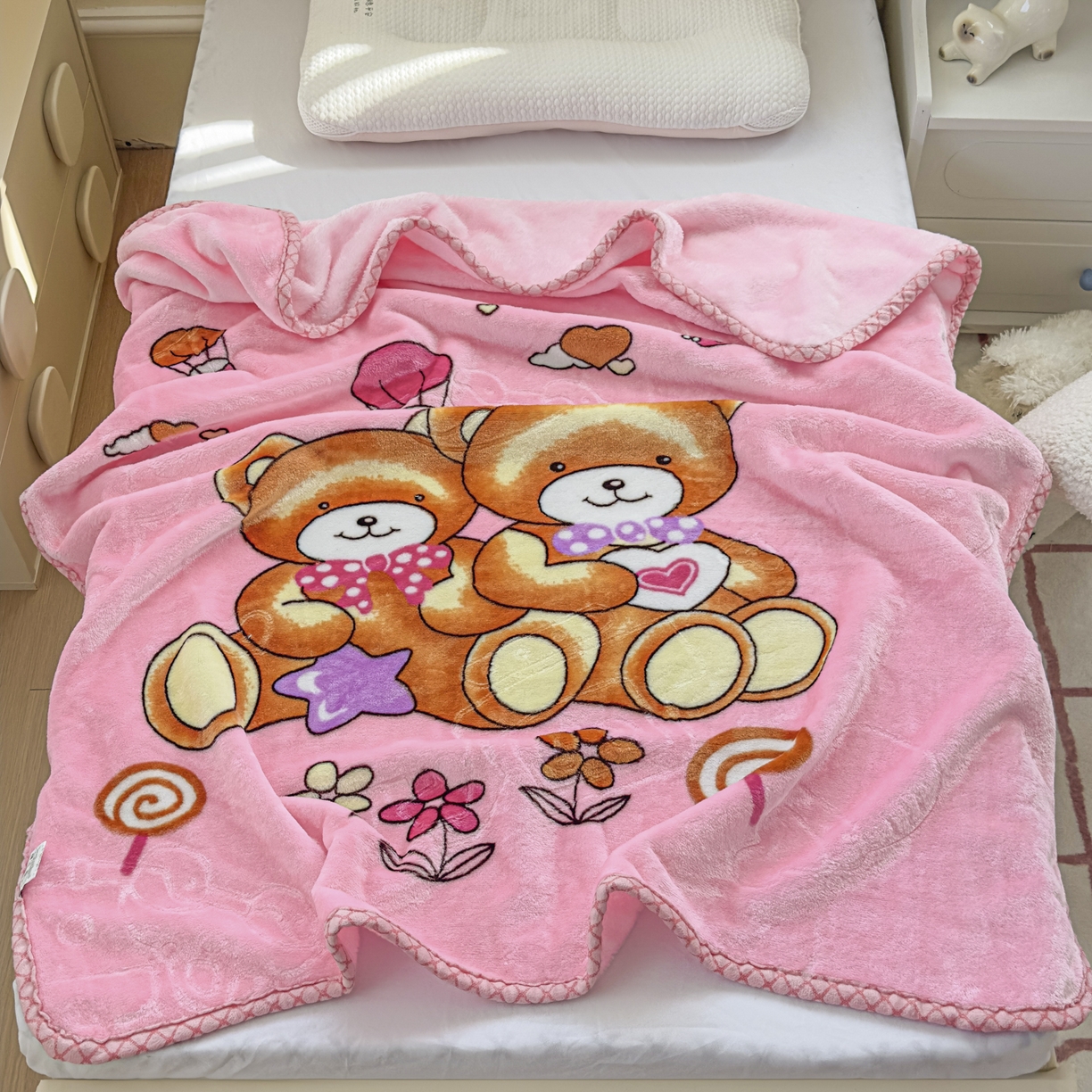 91家纺网 家纺一手货源 找家纺 （总）爱彼家纺 2025新款拉舍尔单层云绒保暖柔软童毯盖毯毯子-系列三