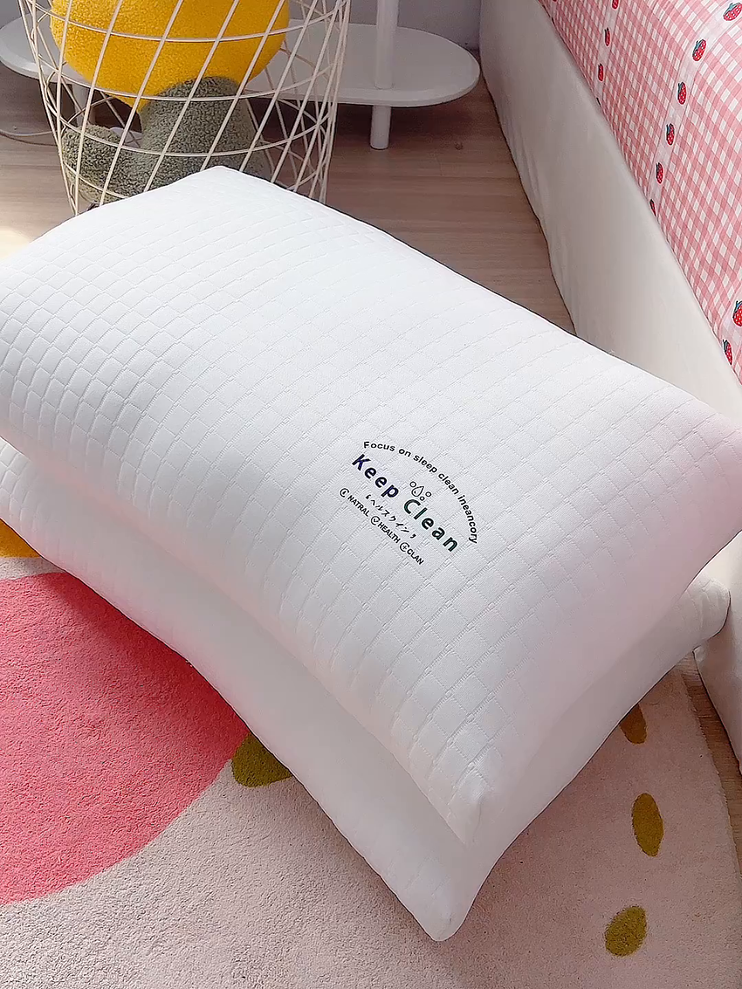 91家纺网 家纺一手货源 找家纺 （总）仁宇枕业 2025新款新品透气洁净针织棉羽丝绒枕头枕芯