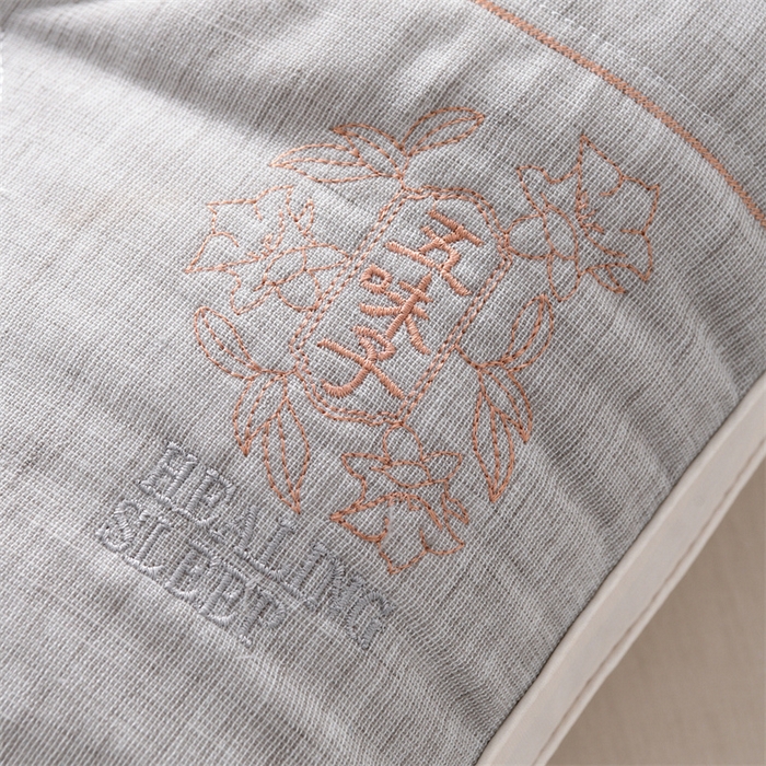 91家纺网 家纺一手货源 找家纺 仁宇枕业 2025新款新品轻氧棉麻五味子定型枕头枕芯 轻氧棉麻五味子枕-灰色