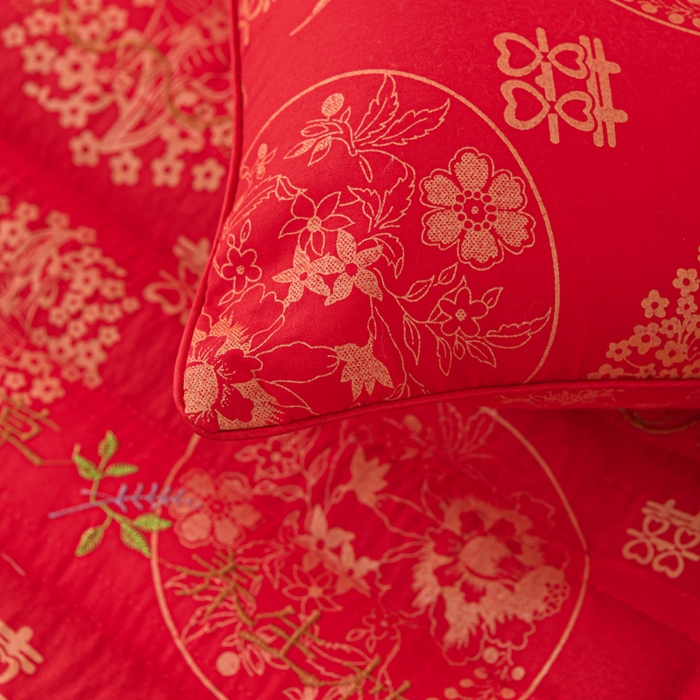 91家纺网 家纺一手货源 找家纺 仁宇枕业 2025新款新品结婚喜庆婚庆大红定型枕头枕芯 大红婚庆定型系列-薰衣草养生枕