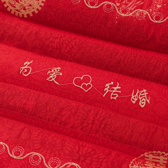 91家纺网 家纺一手货源 找家纺 仁宇枕业 2025新款新品结婚喜庆婚庆大红定型枕头枕芯 大红婚庆定型系列-为爱结婚