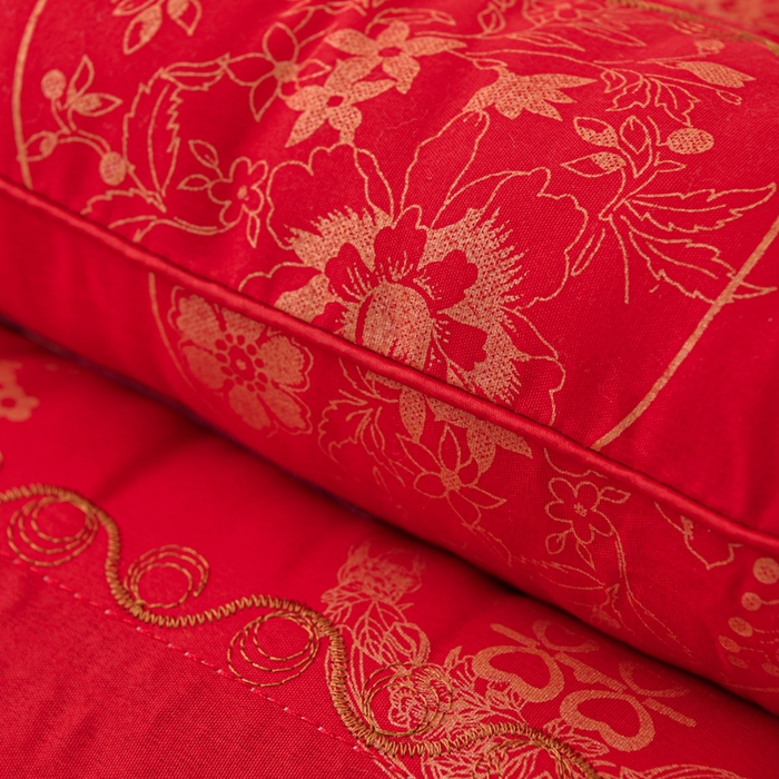 91家纺网 家纺一手货源 找家纺 仁宇枕业 2025新款新品结婚喜庆婚庆大红定型枕头枕芯 大红婚庆定型系列-薰衣草养生枕