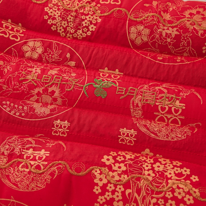 91家纺网 家纺一手货源 找家纺 仁宇枕业 2025新款新品结婚喜庆婚庆大红定型枕头枕芯 大红婚庆定型系列-决明子明目枕