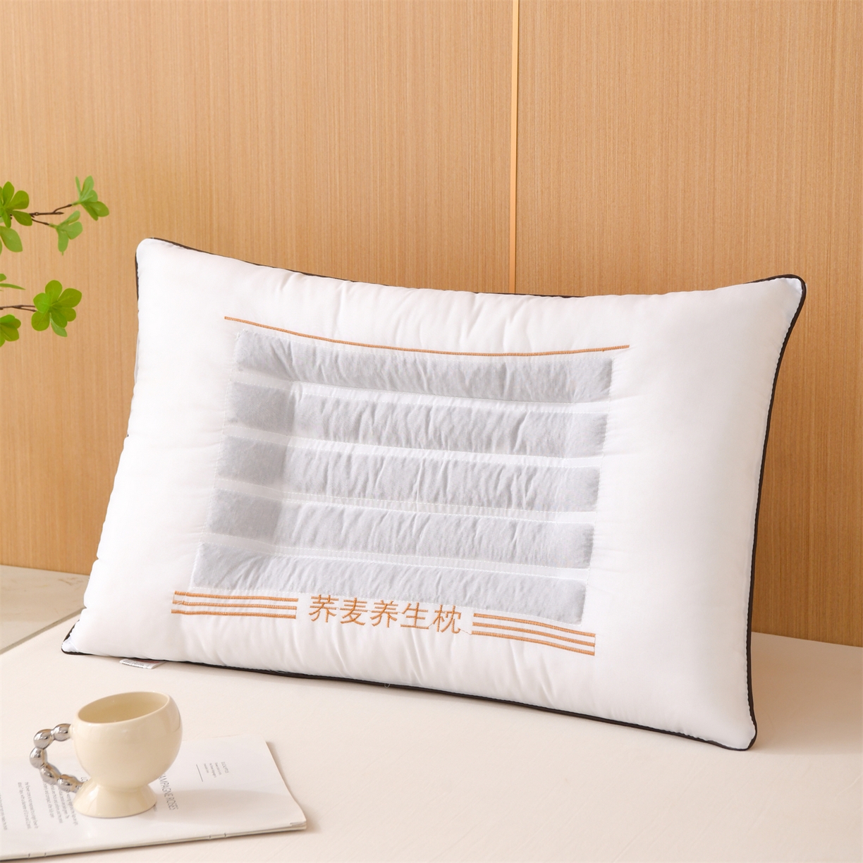 91家纺网 家纺一手货源 找家纺 仁宇枕业 2025新款新品花草枕头决明子荞麦薰衣草枕头枕芯 花草三线荞麦枕