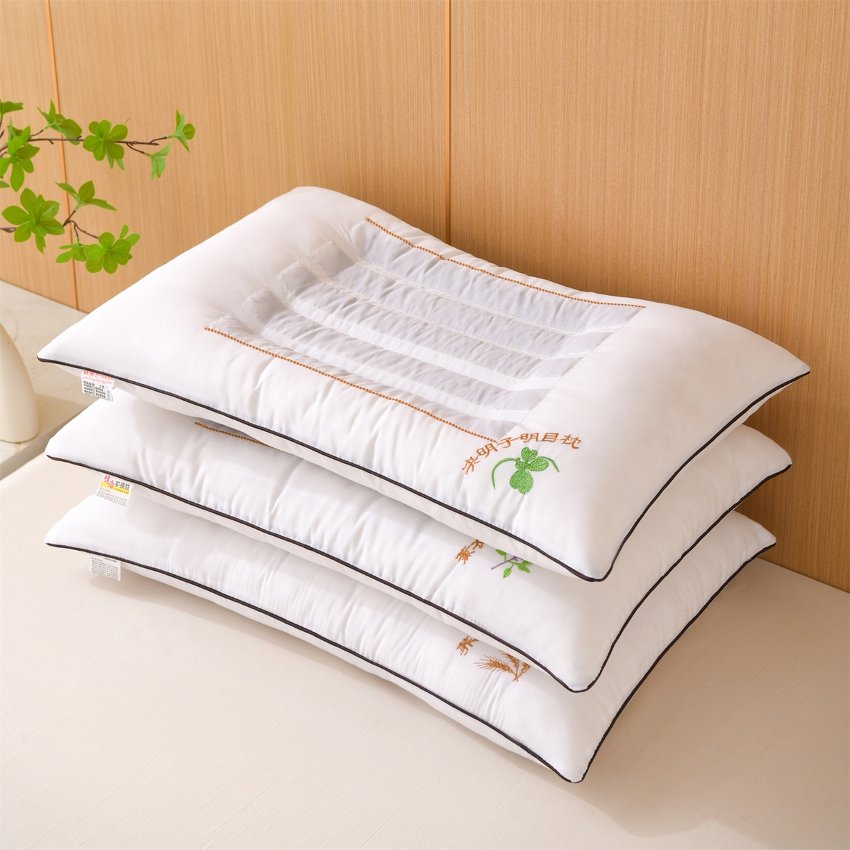 91家纺网 家纺一手货源 找家纺 仁宇枕业 2025新款新品花草枕头决明子荞麦薰衣草枕头枕芯 花草三线-组合图