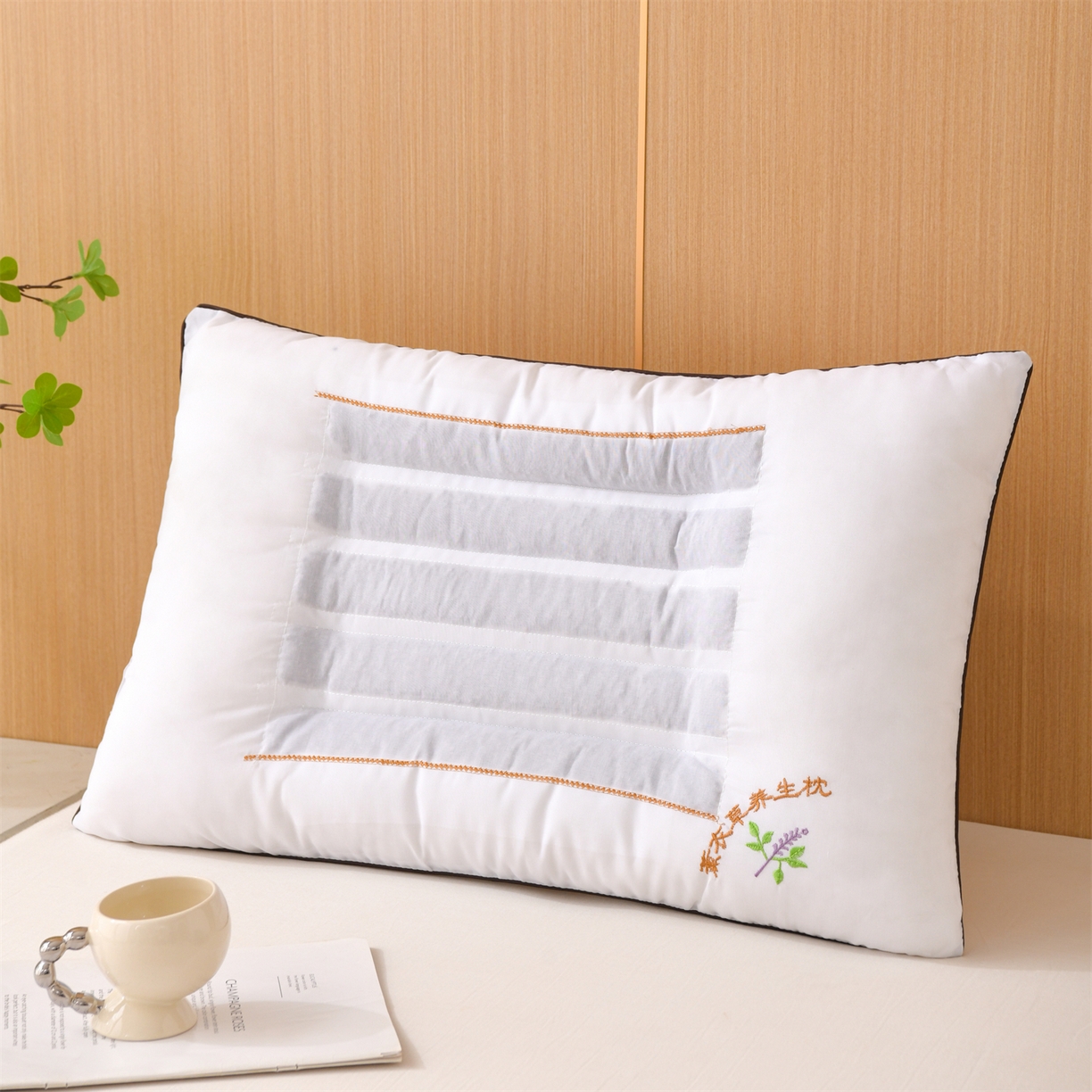 91家纺网 家纺一手货源 找家纺 仁宇枕业 2025新款新品花草枕头决明子荞麦薰衣草枕头枕芯 花草角花薰衣草枕