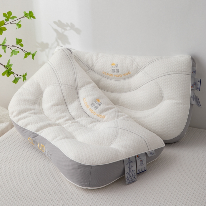 91家纺网 家纺一手货源 找家纺 （总）仁宇枕业 2025新款新品超柔裸感触肤护颈助眠云朵呼吸颈养乳胶功能枕头枕芯