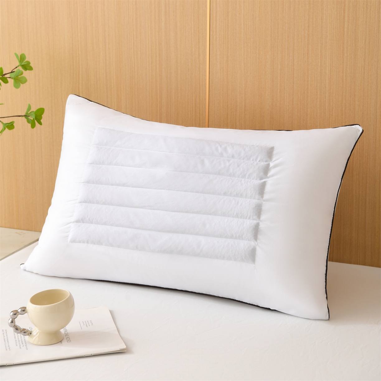 91家纺网 家纺一手货源 找家纺 （总）仁宇枕业 2025新款新品白色灰色粉色荞麦两用枕头枕芯