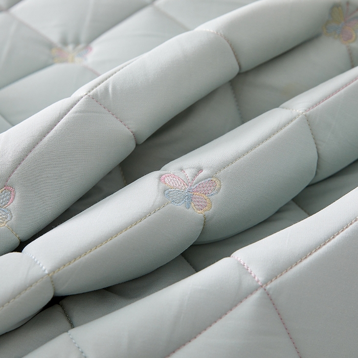 91家纺网 家纺一手货源 找家纺 红淳家纺 2025新款全棉刺绣蝴蝶款防水床笠单品床笠床笠单件 刺绣蝴蝶款-水绿