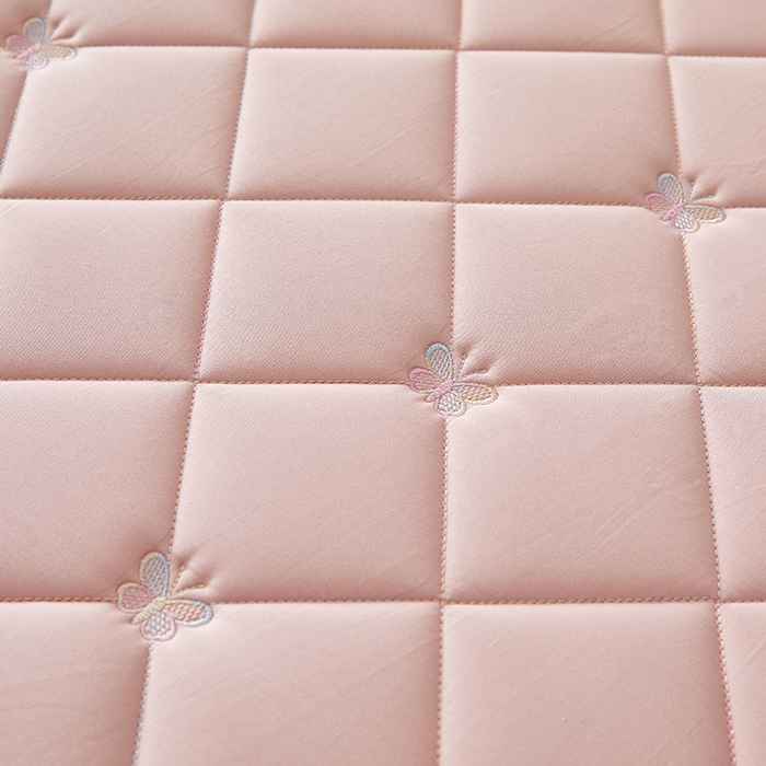 91家纺网 家纺一手货源 找家纺 红淳家纺 2025新款全棉刺绣蝴蝶款防水床笠单品床笠床笠单件 刺绣蝴蝶款-豆沙