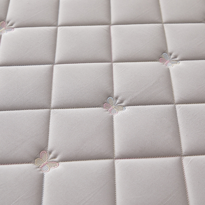 91家纺网 家纺一手货源 找家纺 红淳家纺 2025新款全棉刺绣蝴蝶款防水床笠单品床笠床笠单件 刺绣蝴蝶款-浅灰