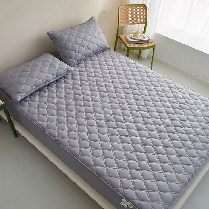 91家纺网 家纺一手货源 找家纺 红淳家纺 2025新款A类抗菌全棉夹棉轻奢款床笠单品床笠床笠单件 全棉轻奢-深灰