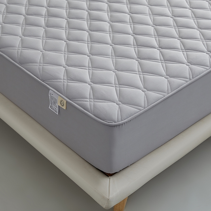 91家纺网 家纺一手货源 找家纺 红淳家纺 2025新款A类抗菌全棉夹棉轻奢款床笠单品床笠床笠单件 全棉轻奢-浅灰