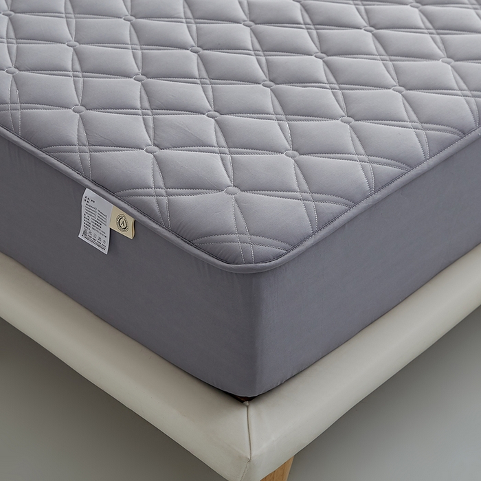 91家纺网 家纺一手货源 找家纺 红淳家纺 2025新款A类抗菌全棉夹棉轻奢款床笠单品床笠床笠单件 全棉轻奢-深灰