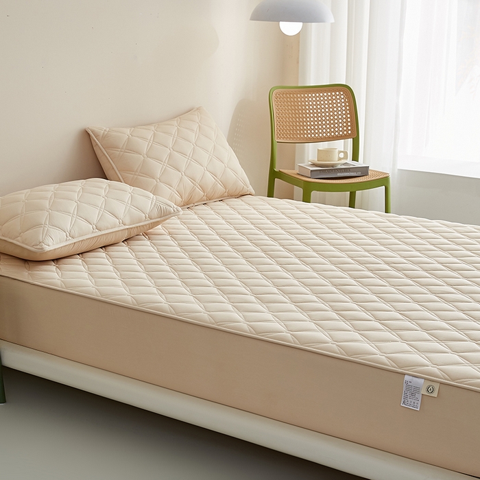 91家纺网 家纺一手货源 找家纺 红淳家纺 2025新款A类抗菌全棉夹棉轻奢款床笠单品床笠床笠单件 全棉轻奢-驼色