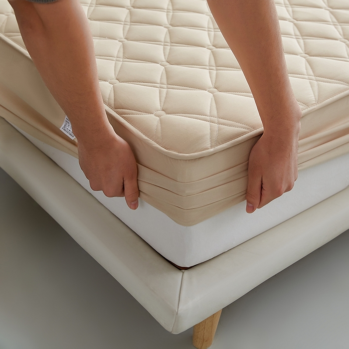 91家纺网 家纺一手货源 找家纺 红淳家纺 2025新款A类抗菌全棉夹棉轻奢款床笠单品床笠床笠单件 全棉轻奢-驼色