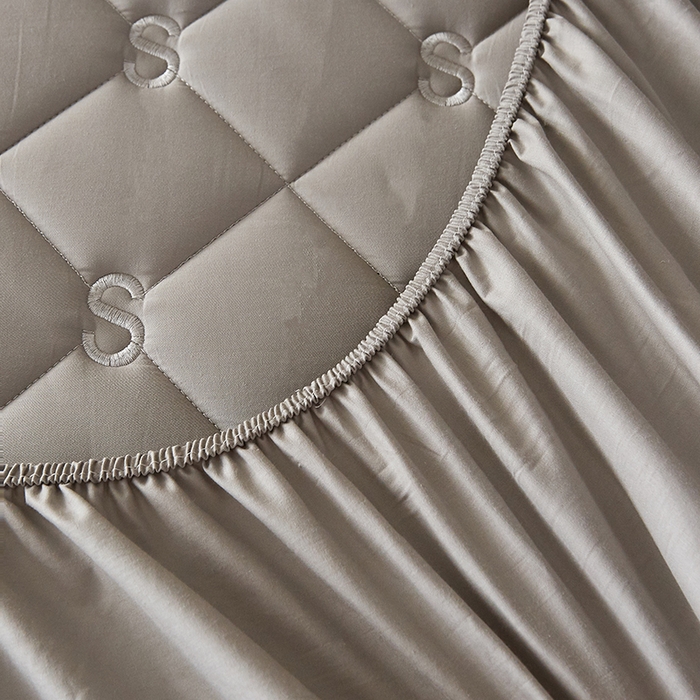 91家纺网 家纺一手货源 找家纺 红淳家纺 2025新款全棉纯棉新疆棉花S款床笠单品床笠床笠单件 棉花S款-浅灰