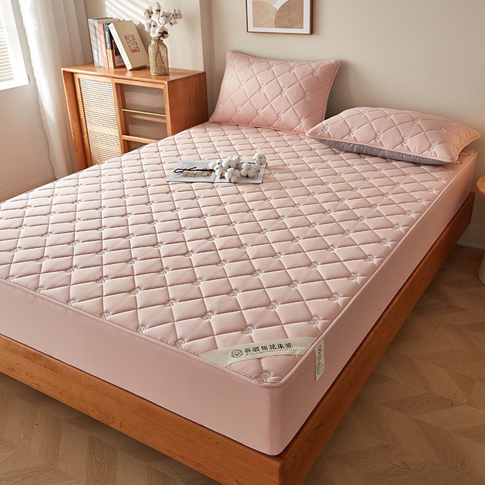 91家纺网 家纺一手货源 找家纺 红淳家纺 2025新款全棉纯棉新疆棉花S款床笠单品床笠床笠单件 棉花S款-嫩粉